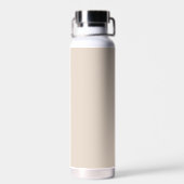 Beige Minimaal Modern Initiaal Monogram Waterfles (Achterkant)