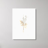 Beige Minimal Line art fleur toile Imprimer (Recto)