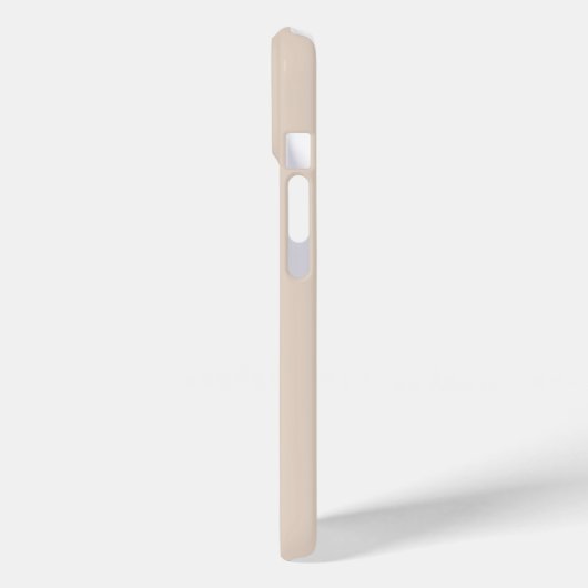 Beige Minimal Modern Initiaal Naam Script Case-Mate iPhone Case (Achterkant / Links)