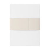 Beige minimale moderne bruiloft uitnodiging buik b uitnodigingen wikkel (Achterkant Voorbeeld)