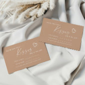 Beige Minimalist Hoeveel Kussen Douche Game Card Plaatskaartje