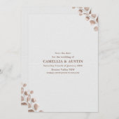 Beige Minimalist Wedding Invitation (Devant / Derrière)