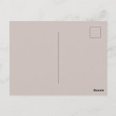 Beige Minimalistische Uitnodiging voor Bruidsfeest (Achterkant)