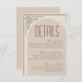 Beige Modern Deco Arch Enclosure Kaart (Voorkant / Achterkant)