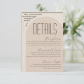 Beige Modern Deco Arch Enclosure Kaart (Staand voorkant)