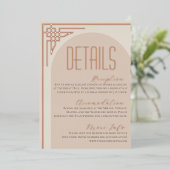 Beige Modern Deco Arch Enclosure Kaart (Staand Voorkant)