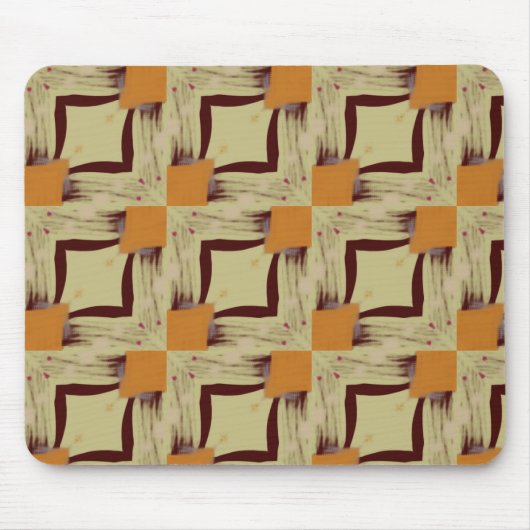 Beige Modern geometric design mouse pad Muismat (Voorkant)