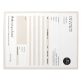 Beige Modern Minimalistische Sjabloon van bedrijfs Notitieblok (Voorkant)