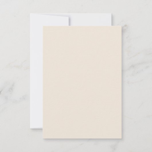 Beige Modern Whimsical Script Boheemse bruiloft RSVP Kaartje (Achterkant)