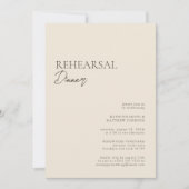 Beige Modern Whimsical Script repetitie diner Kaart (Voorkant)