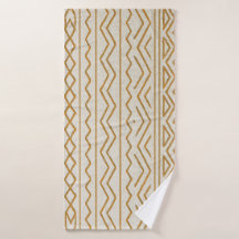 Beige moderne badhanddoek in Boheemse stijl