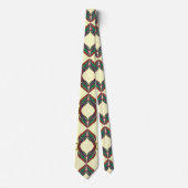 Beige moderne psychedelische mandala patroon stropdas (Voorkant)