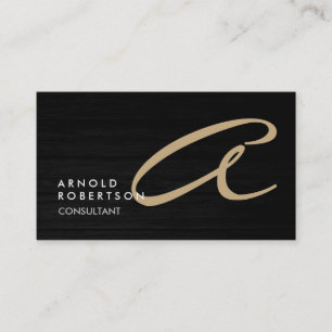 Beige Monogram Hood Effect Visitekaartje aanpassen