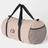 Beige monogram initialen naam plunjezak (Rechterhoek)