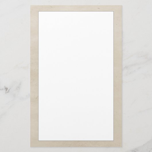 Beige Monogram Wreath Stationery Briefpapier (Achterkant)