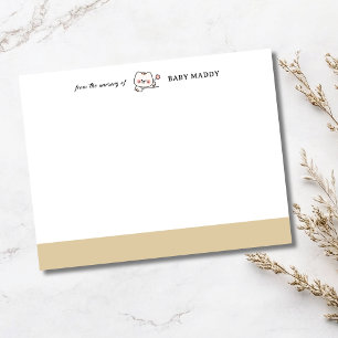Beige Mooie Kat Kraam Briefkaart