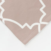 Beige Moroccan Lattice Pattern Fleece Deken (Hoek)