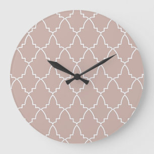 Beige Moroccan Lattice Pattern   Grote Klok