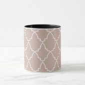 Beige Moroccan Lattice Pattern Mok (Midden)