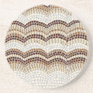 Beige Mosaic Sandstone Drink Onderzetter