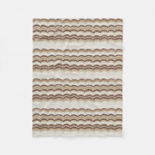 Beige Mosaic Small Fleece Blanket Deken