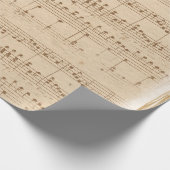 -beige muzieknoten cadeaupapier (Hoek)