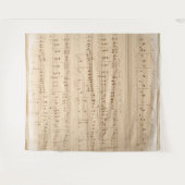 -beige muzieknoten wandkleed (Voorkant (horizontaal))