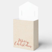 Beige namaak kartonnen kerstcadeautas bedankdoosjes (Geopend)