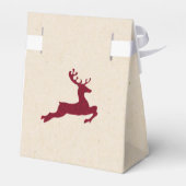Beige namaak kartonnen kerstcadeautas bedankdoosjes (Achterkant)