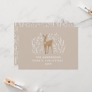 Beige natuurlijke handgetekende rendieren elegant