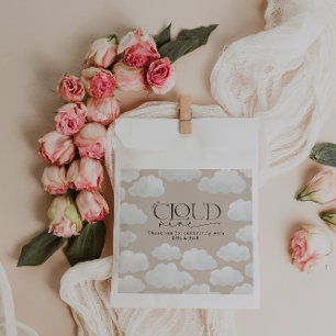 Beige natuurlijke wolk negen douche modern stijlvo bedankzakje