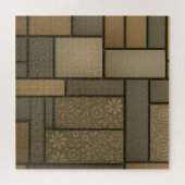Beige Neutral Tile Mosaic Pattern Legpuzzel (Horizontaal)