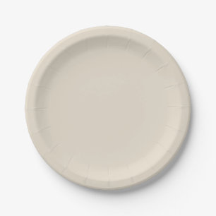 Beige neutrale aardtoon papieren bordje