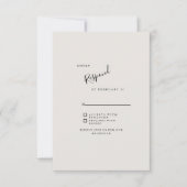 Beige Neutre Simple Mariage moderne simple RSVP (Devant)