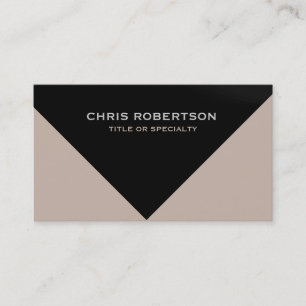 Beige Noir Moderne Simple Carte de visite simple