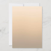 Beige Ombre Achtergrond Bruiloft Kaart (Achterkant)