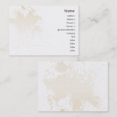 Beige on White Splatter - Chubby Visitekaartje (Voorkant / Achterkant)