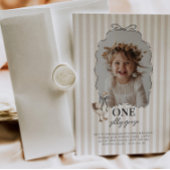 Beige One Silly Goose 1st Birthday Invitation