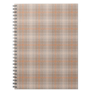 Beige oranje geruit notitieboek