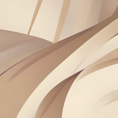 "Beige organische werveling" | Abstracte kunst Poster