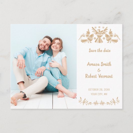 BEIGE OTOMI MEXICAN ENREGISTRER LA DATE CARTE POST (Devant)