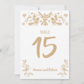 Beige Otomi tafelnummer (Voorkant)