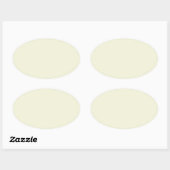 Beige Ovale Sticker (Vel)