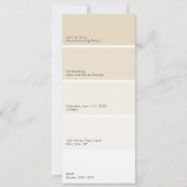 Beige Paint Chip Housewarming Party Invitation (Voorkant)