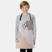 Beige pastel Butterfly Schort (Gedragen)