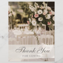 Beige pastel elegant dank u souvenir