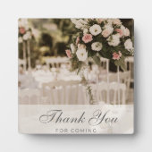 Beige pastel elegant dank u souvenir fotoplaat (Voorkant)