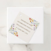 Beige Pastel Wilde Bloem Bedankjes Labels (In situ)
