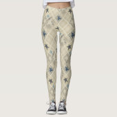 Beige patchwork leggings (Voorkant)