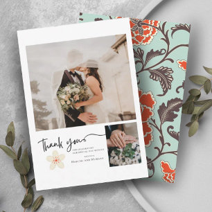 BEIGE PEONY FOTO CHINOISERIE BEDANKKAART